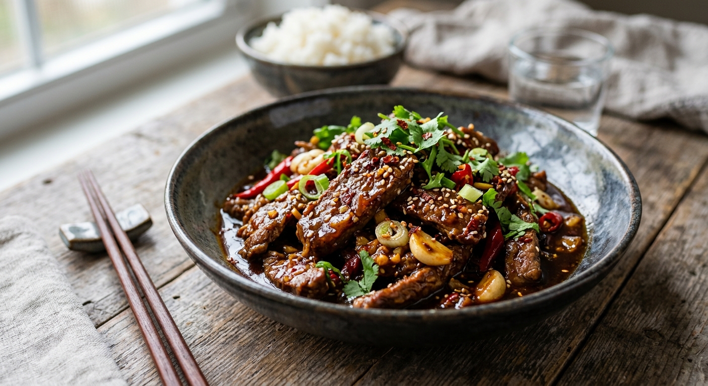 Beef with Garlic Sauce