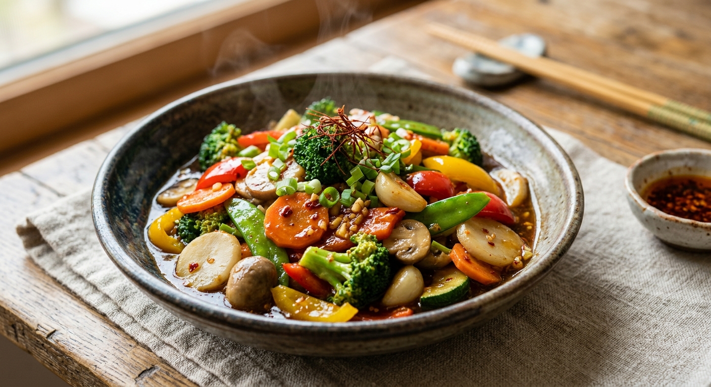 Mixed Veg. w. Garlic Sauce