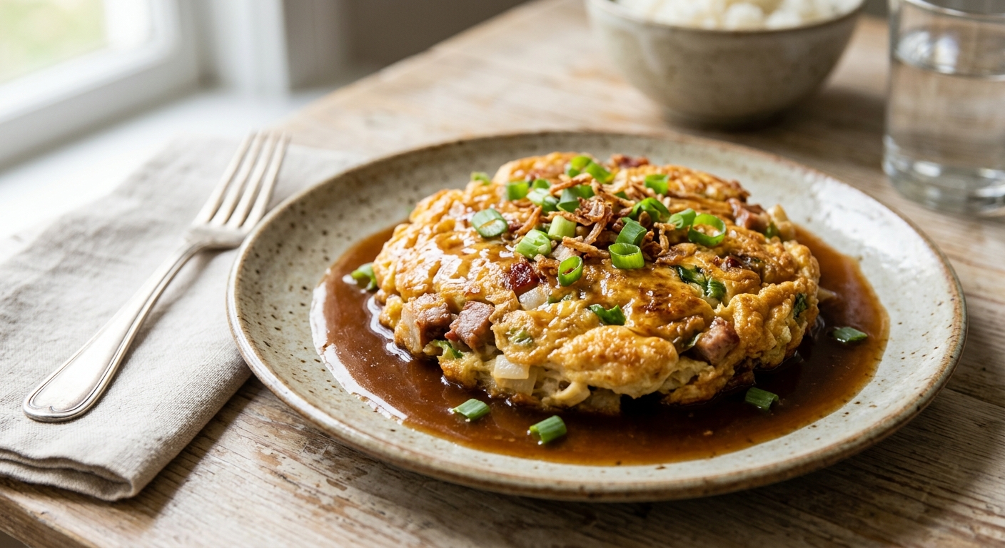 Roast Pork Egg Foo Young