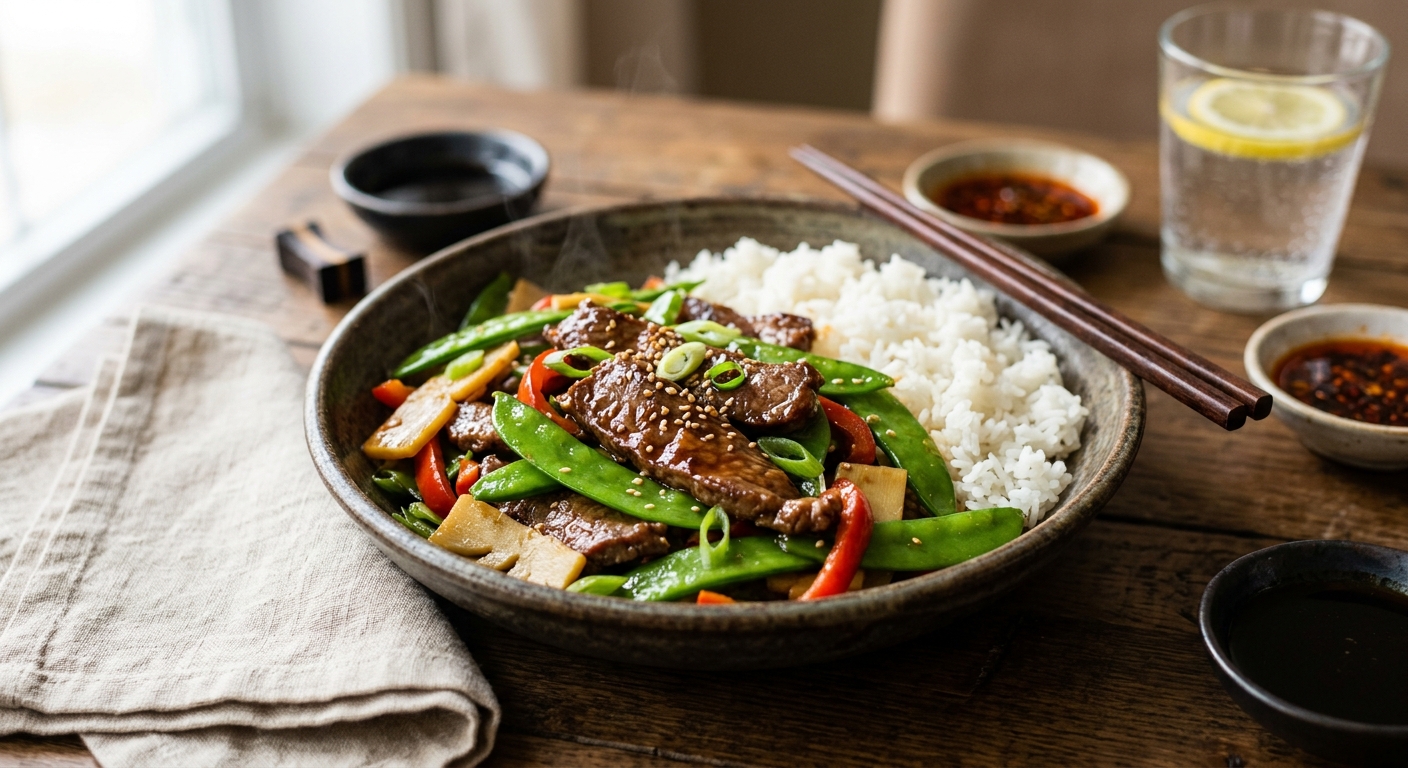 Beef w. Snow Peas